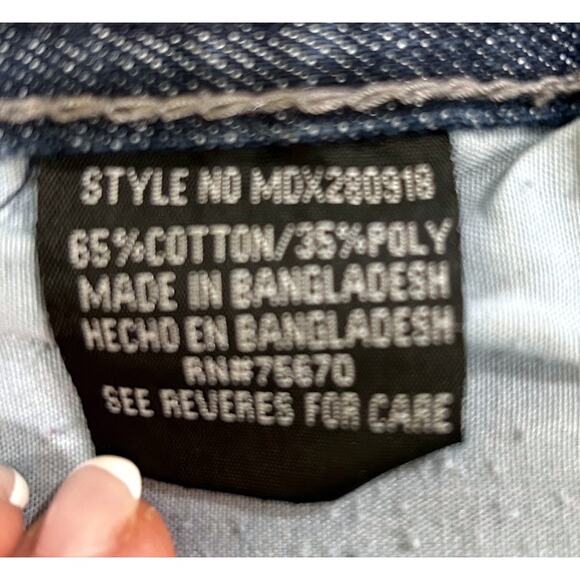 MBX Straight Leg Dark Wash Dungaree Denim Blue Jeans 32 x 31 - Picture 7 of 9